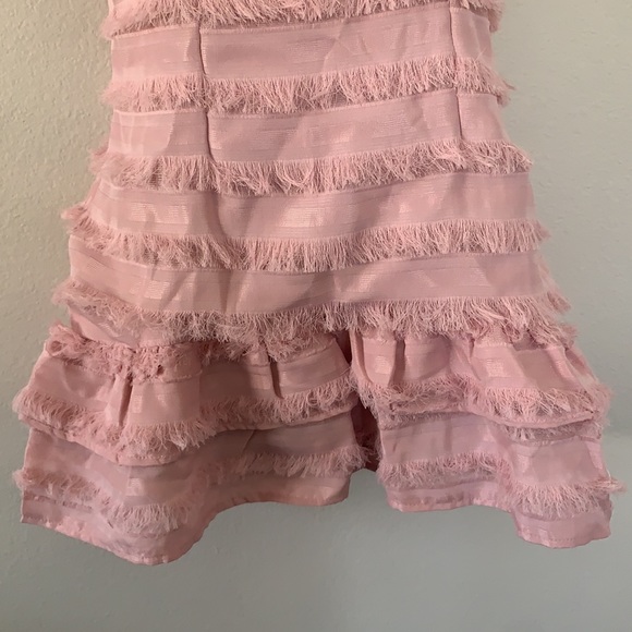 Princess Polly Mauve Pink Moline Fringe Ruffle Mini Tank Dress - Picture 5 of 13